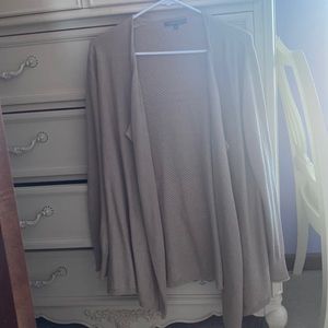 beige open front cardigan